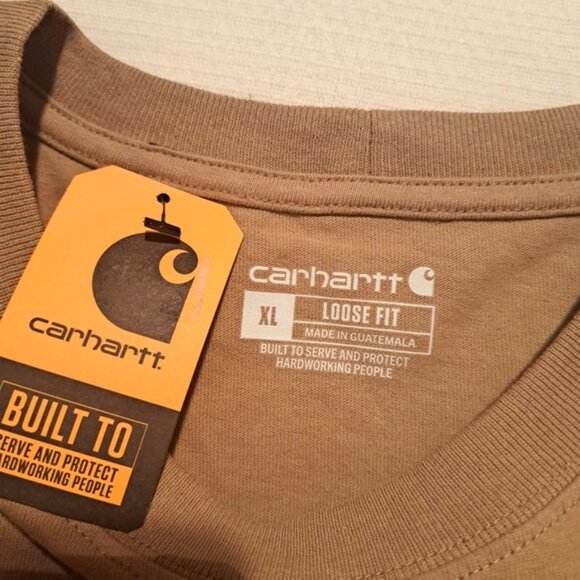 Carhartt men's size XL heavyweight short sleeve shirt Desert NEW - Picture 4 of 5